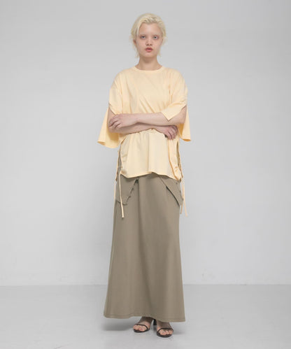 shirring over tee 褶皺疊穿設計T恤