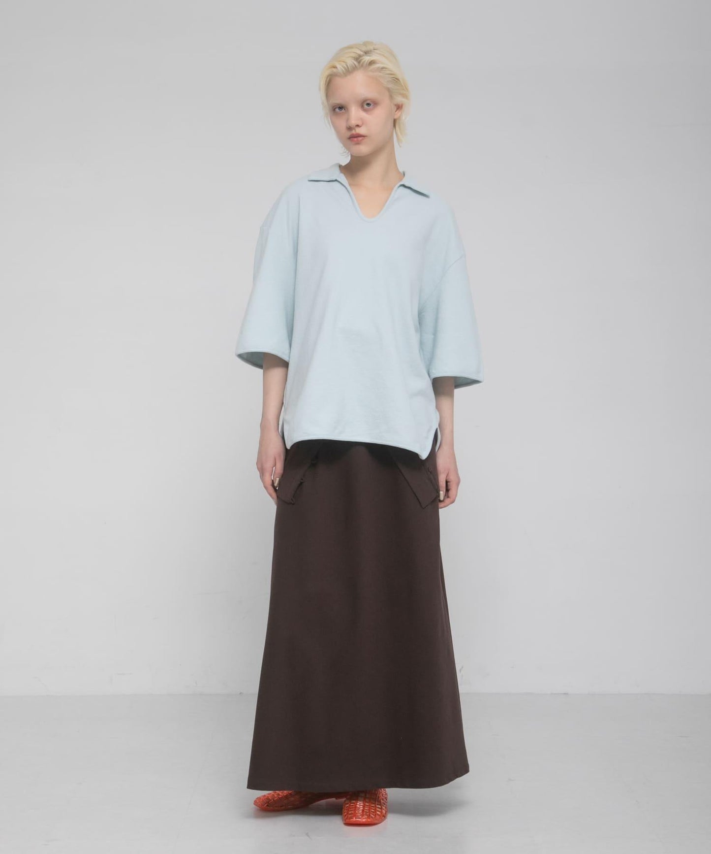 開領 open collared tee T恤