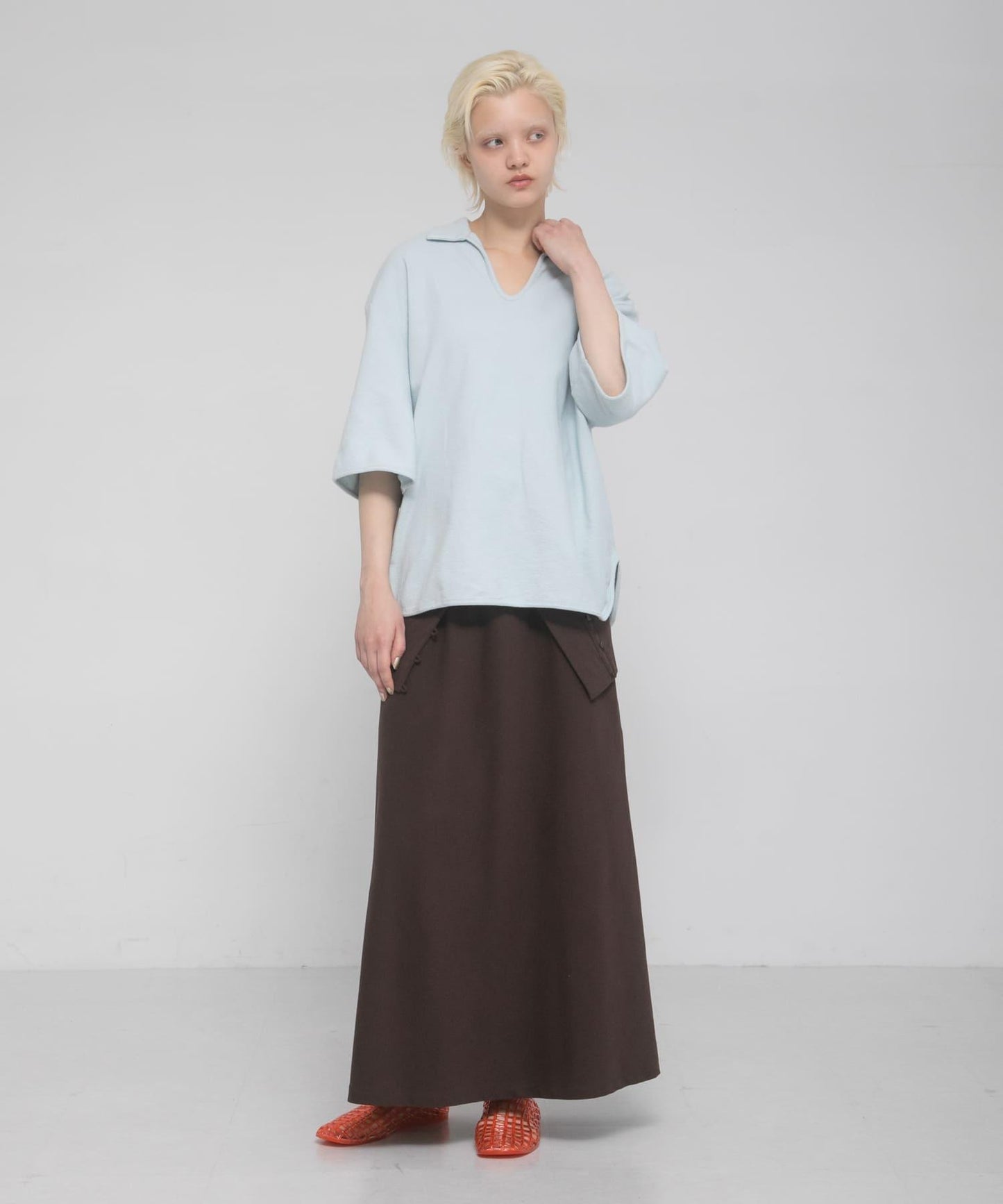 開領 open collared tee T恤