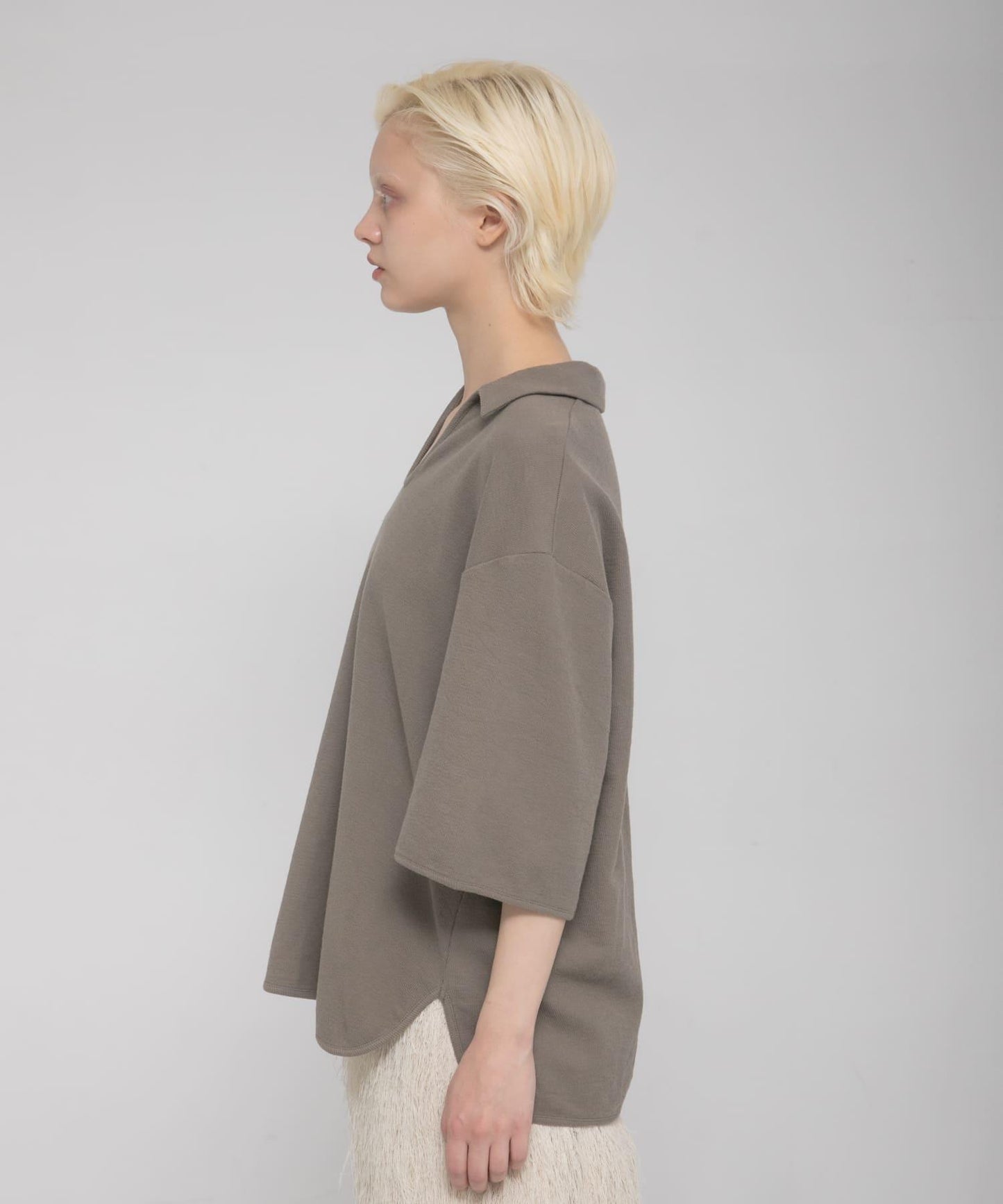 開領 open collared tee T恤