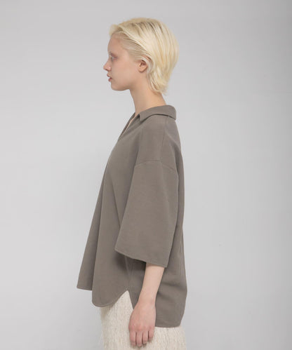 開領 open collared tee T恤