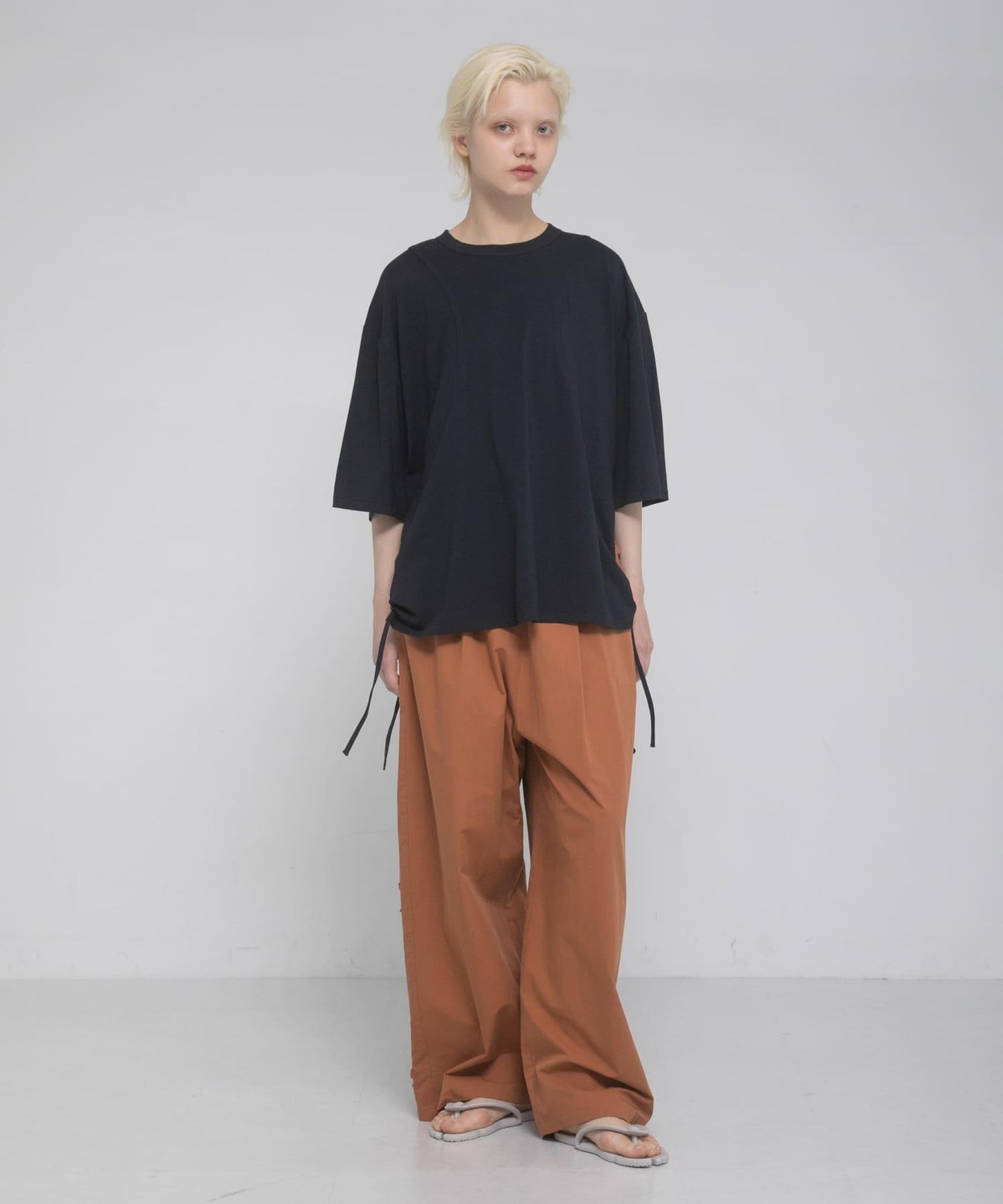 shirring over tee 褶皺疊穿設計T恤