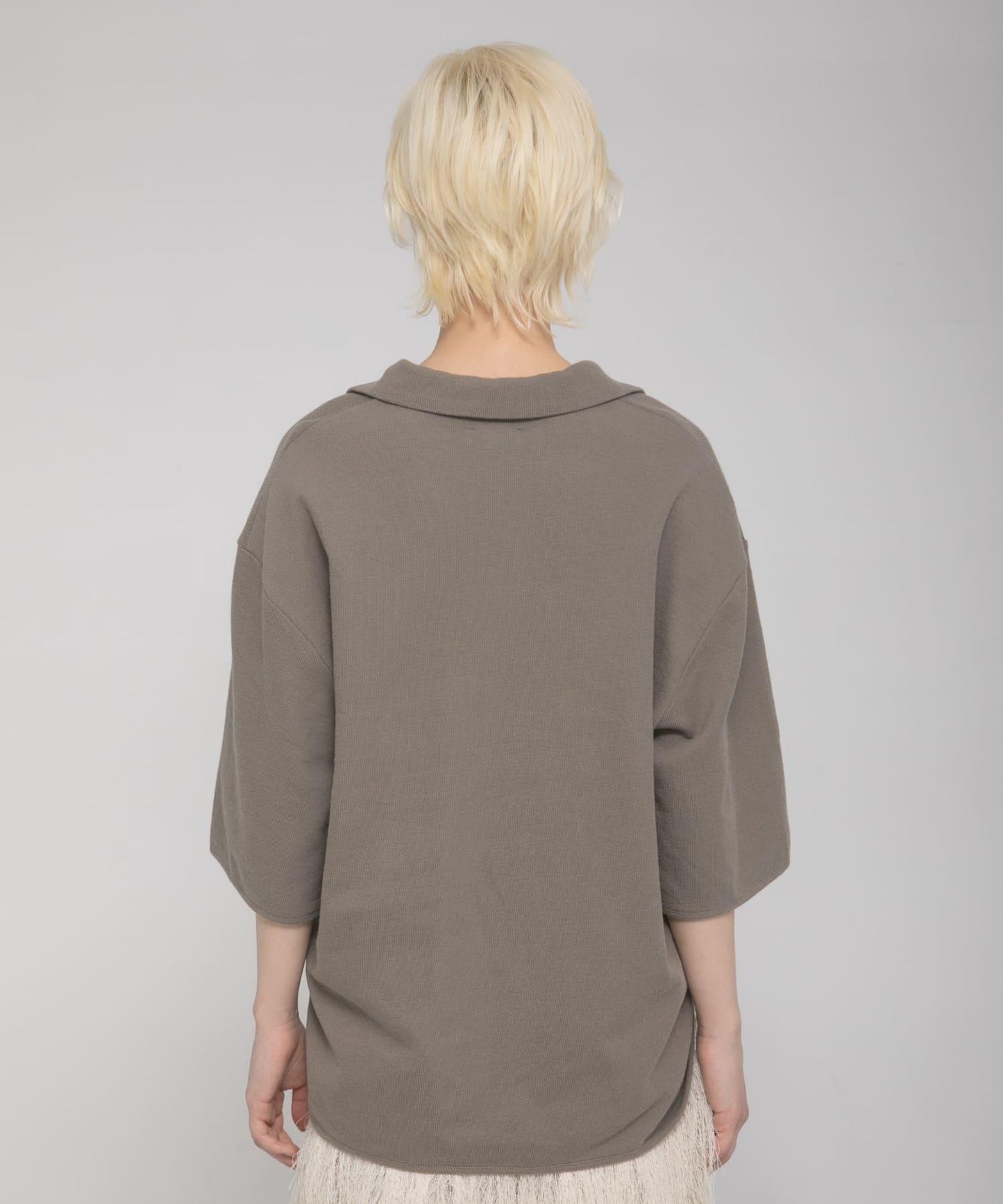 開領 open collared tee T恤