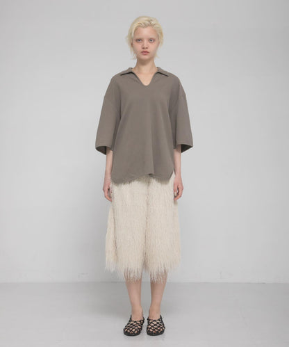 開領 open collared tee T恤