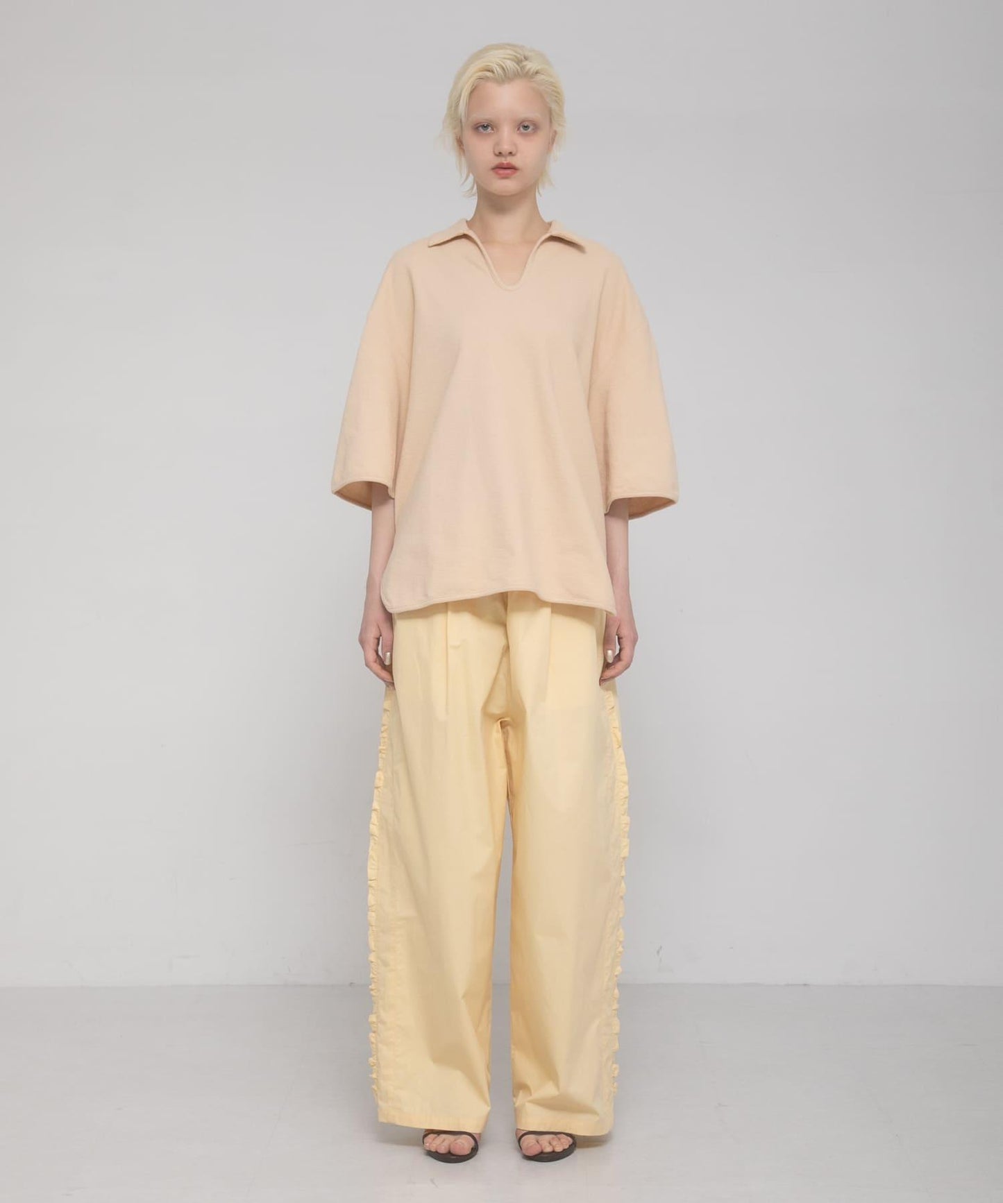 開領 open collared tee T恤