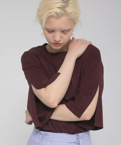 shirring over tee 褶皺疊穿設計T恤
