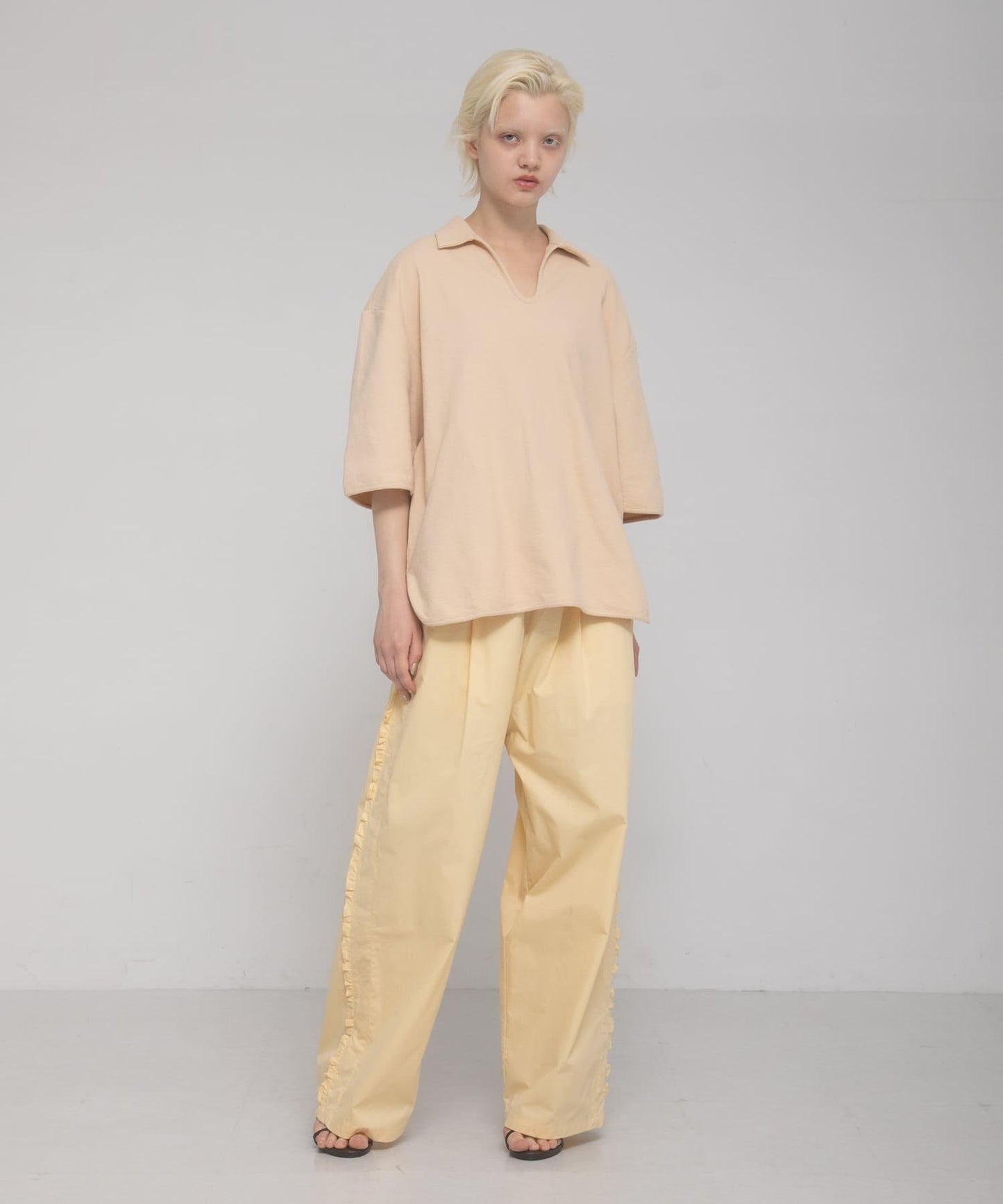 開領 open collared tee T恤