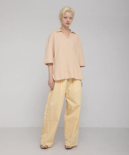 開領 open collared tee T恤