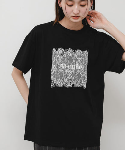 蕾絲logo圖案 T恤