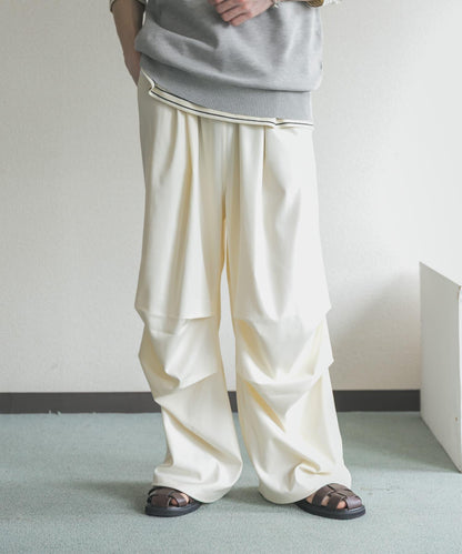 色織布降落傘休閒褲