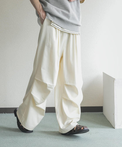 色織布降落傘休閒褲