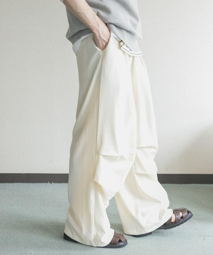 色織布降落傘休閒褲