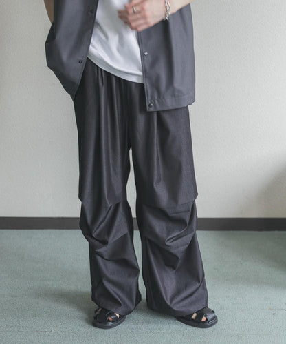 色織布降落傘休閒褲