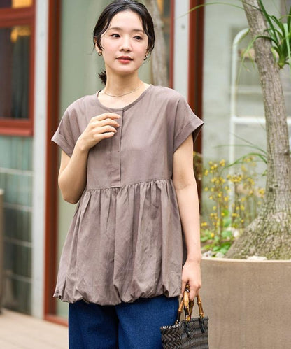 印度透感薄紗 蓬鬆設計 無袖 女式襯衫