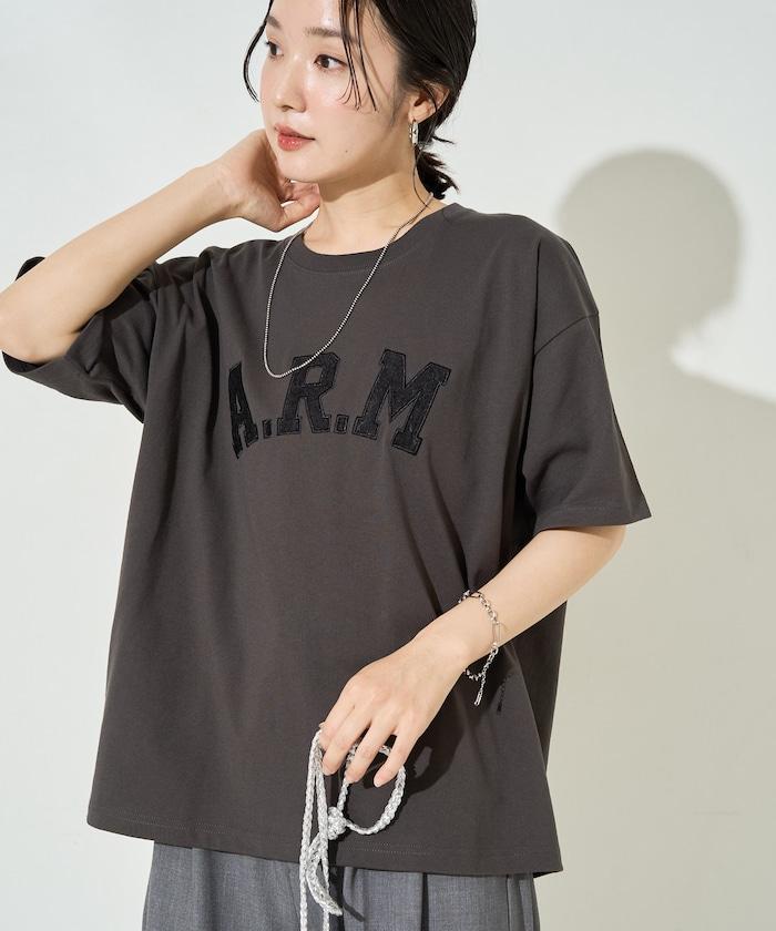 ARM 蕾絲拼接刺繡短袖T恤