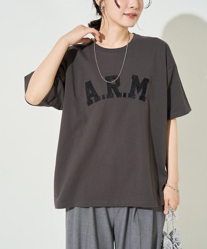ARM 蕾絲拼接刺繡短袖T恤