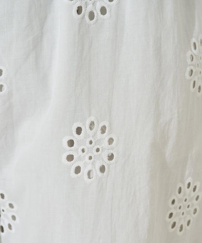 鏤空刺繡 寬鬆 褲子