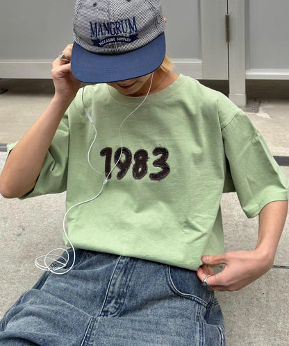網絡限定 UNISEX 1983貼布 T恤
