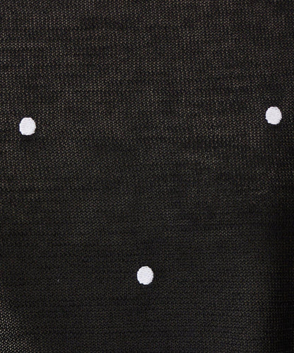 波點刺繡 針織上衣