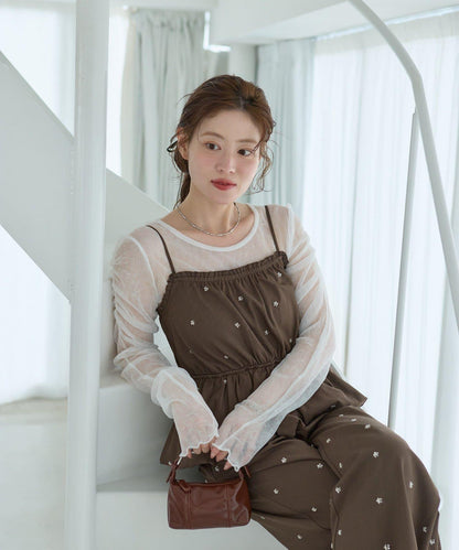 婚禮場合 小個子款 閃飾泡泡設計 連體褲