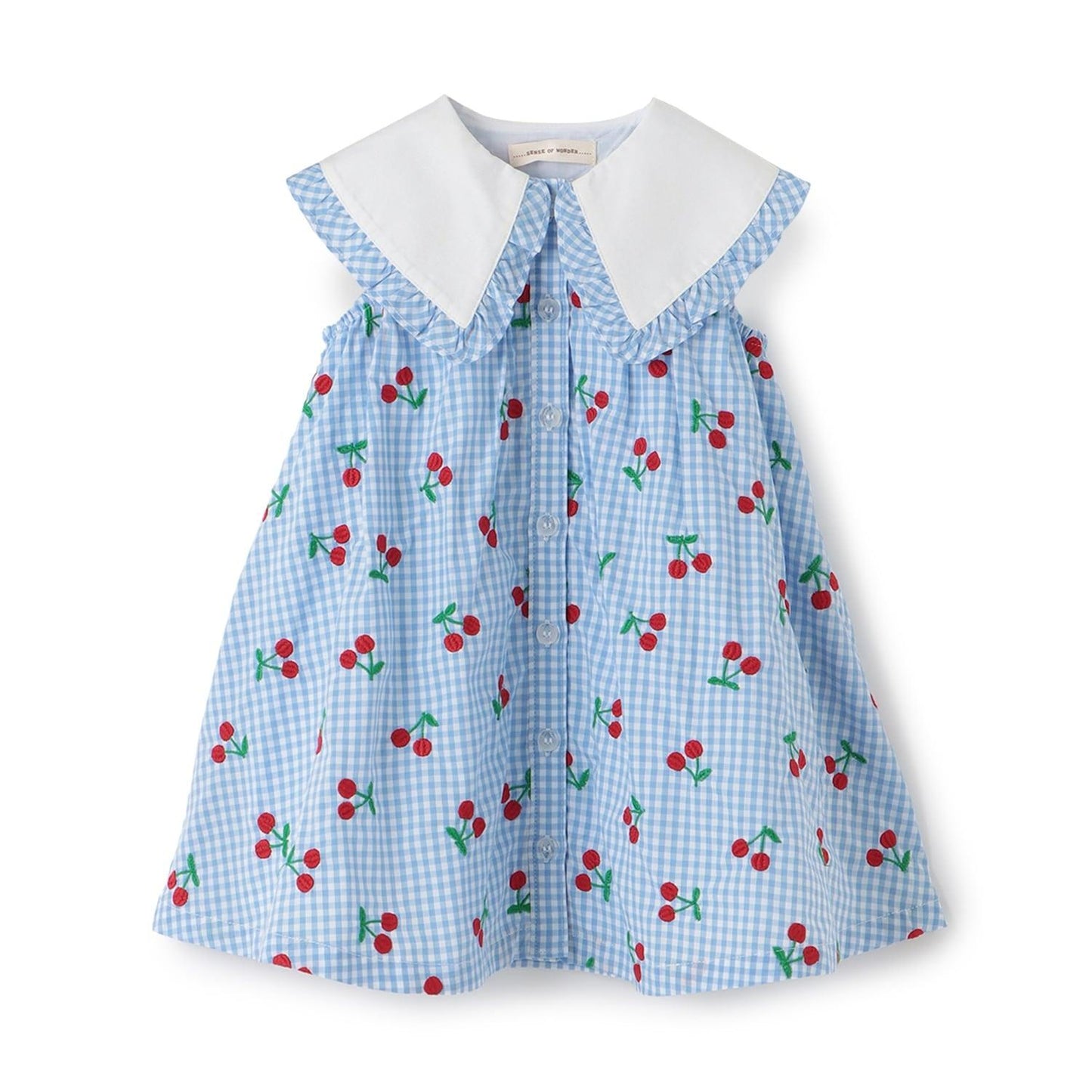 櫻桃刺繡連衣裙