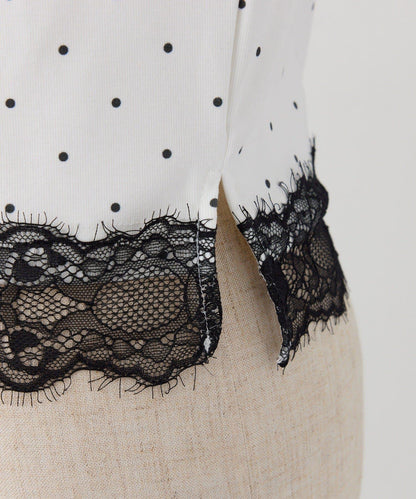 Lace Collection 蝴蝶結羅紋T恤