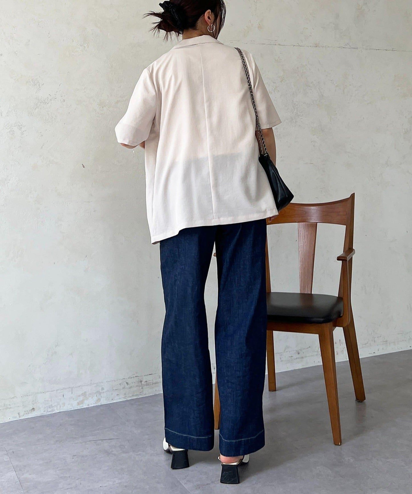 單排扣短袖夾克