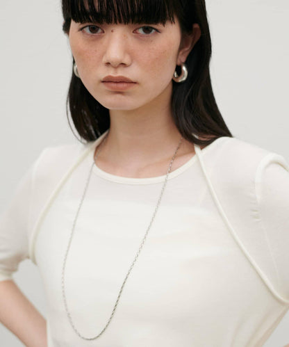掛脖風短袖 針織上衣
