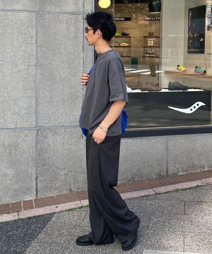 條紋/純色亨利領T恤