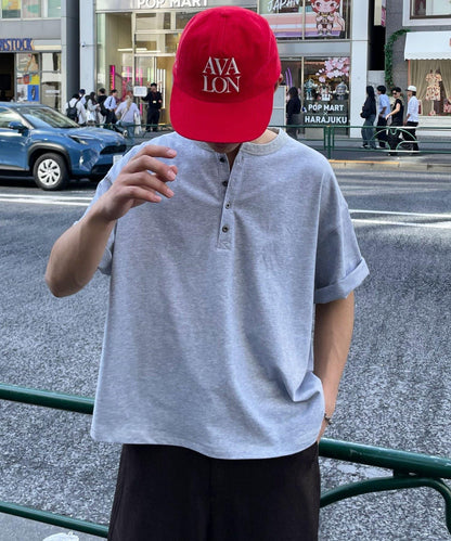條紋/純色亨利領T恤