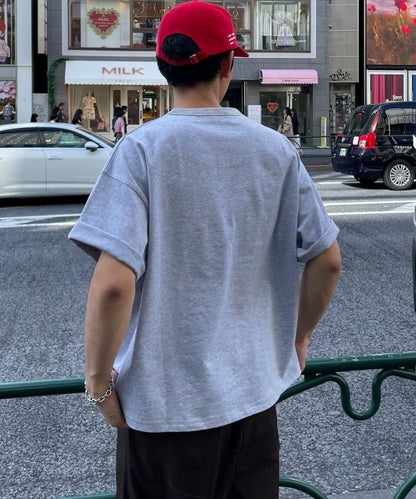 條紋/純色亨利領T恤