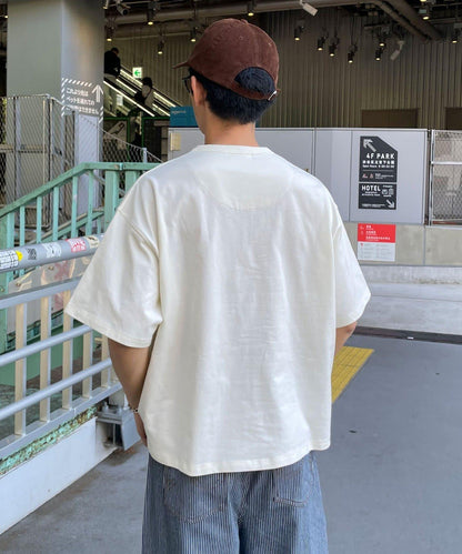條紋/純色亨利領T恤