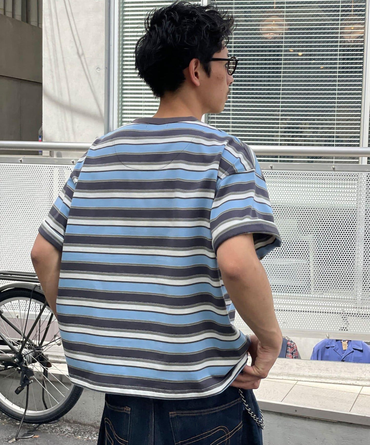 條紋/純色亨利領T恤