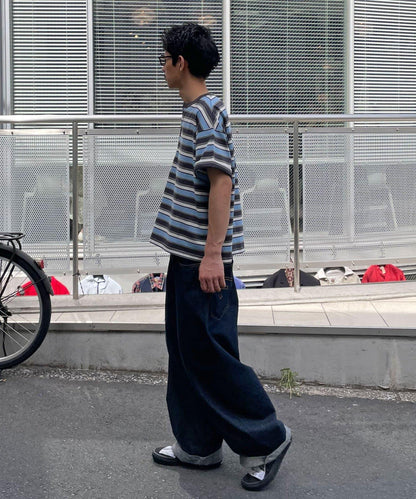 條紋/純色亨利領T恤
