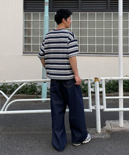 條紋/純色亨利領T恤