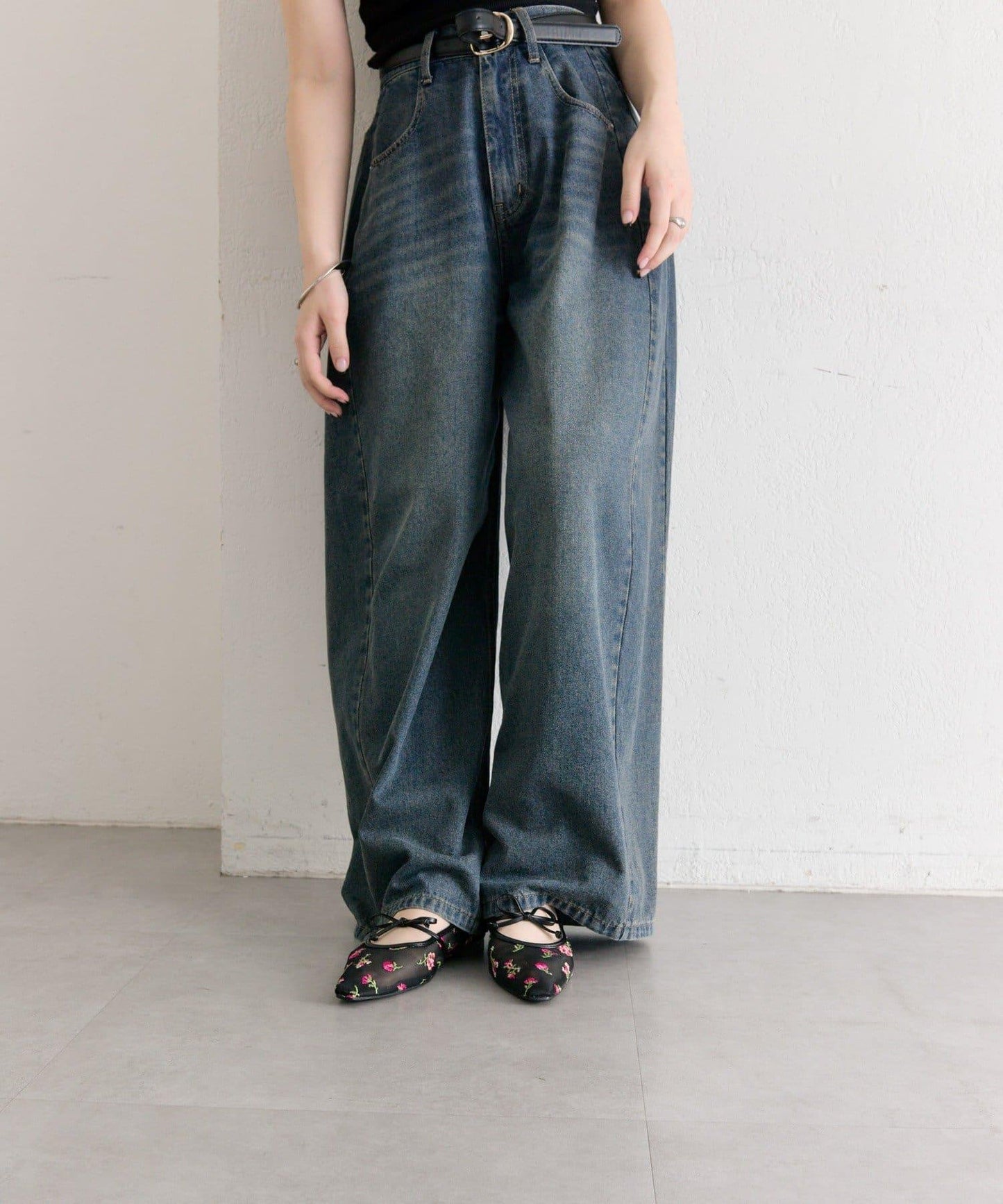 花卉網紗設計平底鞋