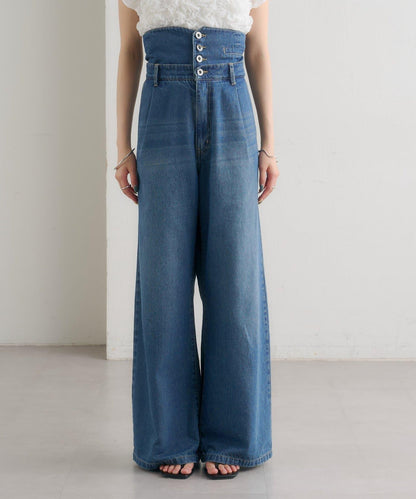 可調節腰部2way設計 牛仔褲