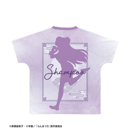 亂馬1/2（亂馬1/2） Ani-Art aqua label系列 シャンプー 全幅印花T恤 男女同款 L碼