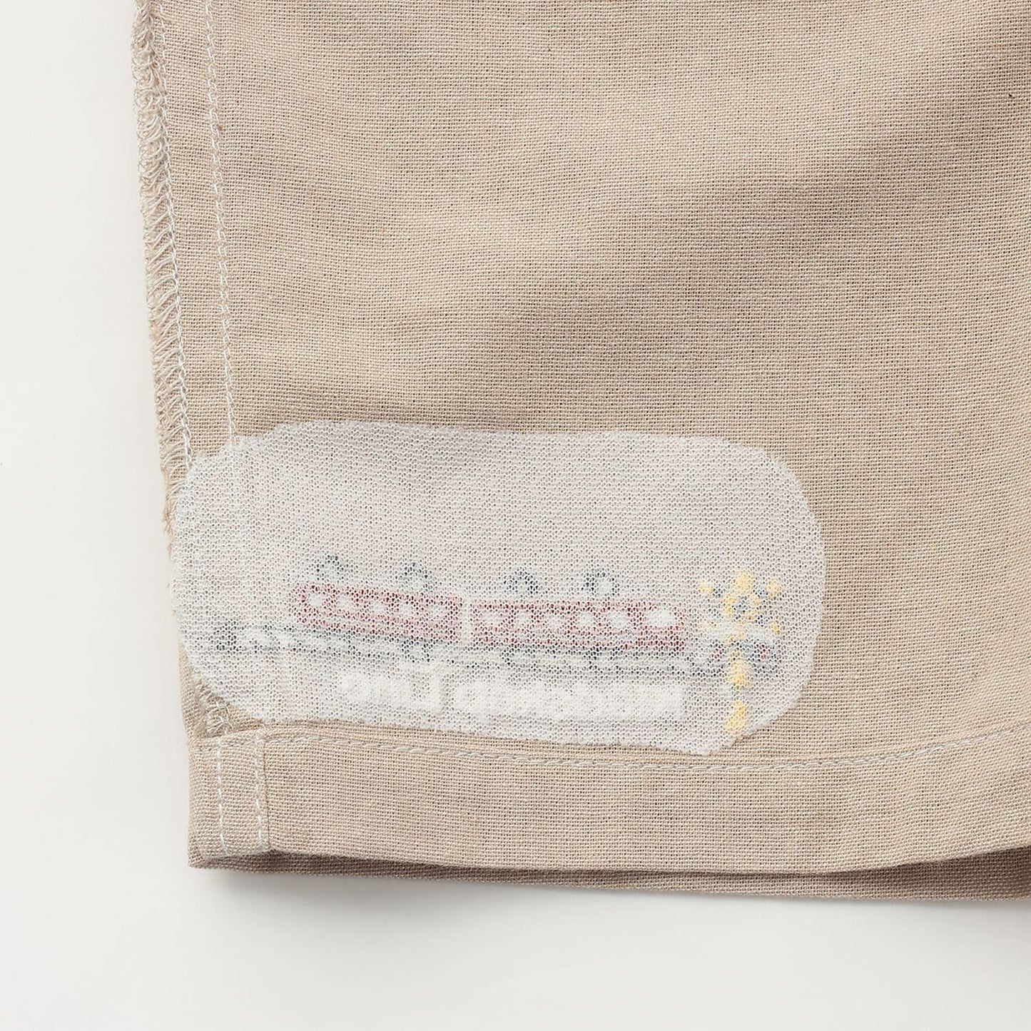 電車刺繡 五分短褲