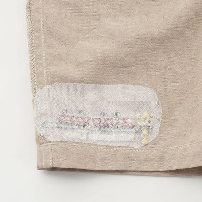 電車刺繡 五分短褲