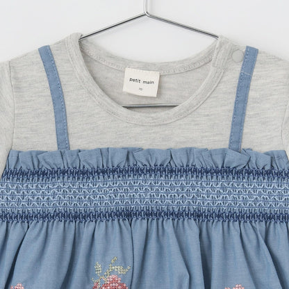 花朵刺繡 OP 連體衣