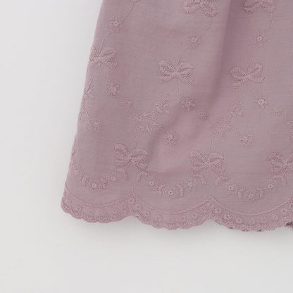 刺繡蕾絲拼接 長款上衣