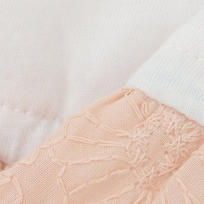 花刺繡拼接長款上衣