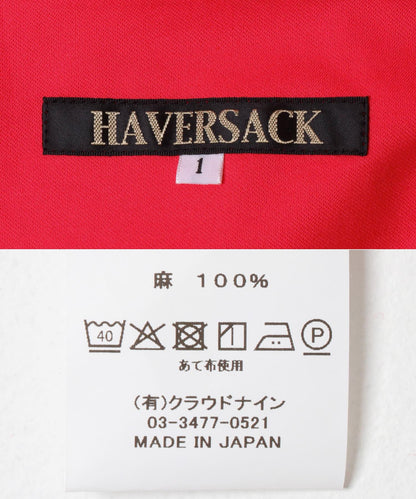 HAVERSACK 60亞麻斜紋 圓領 泡泡廓形 連衣裙