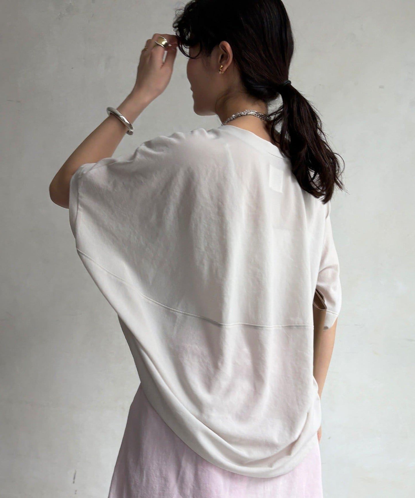輕量 可成套 繭型 彈力喬其 上衣