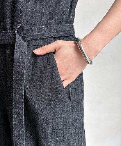 V領牛仔連體褲（款）
