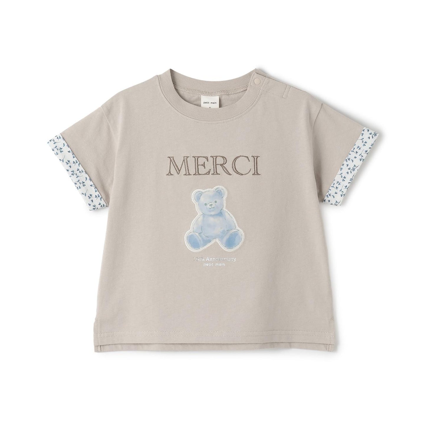 15th MERCI 袖口翻折短袖T恤