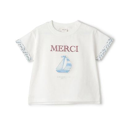15th MERCI 袖口翻折短袖T恤