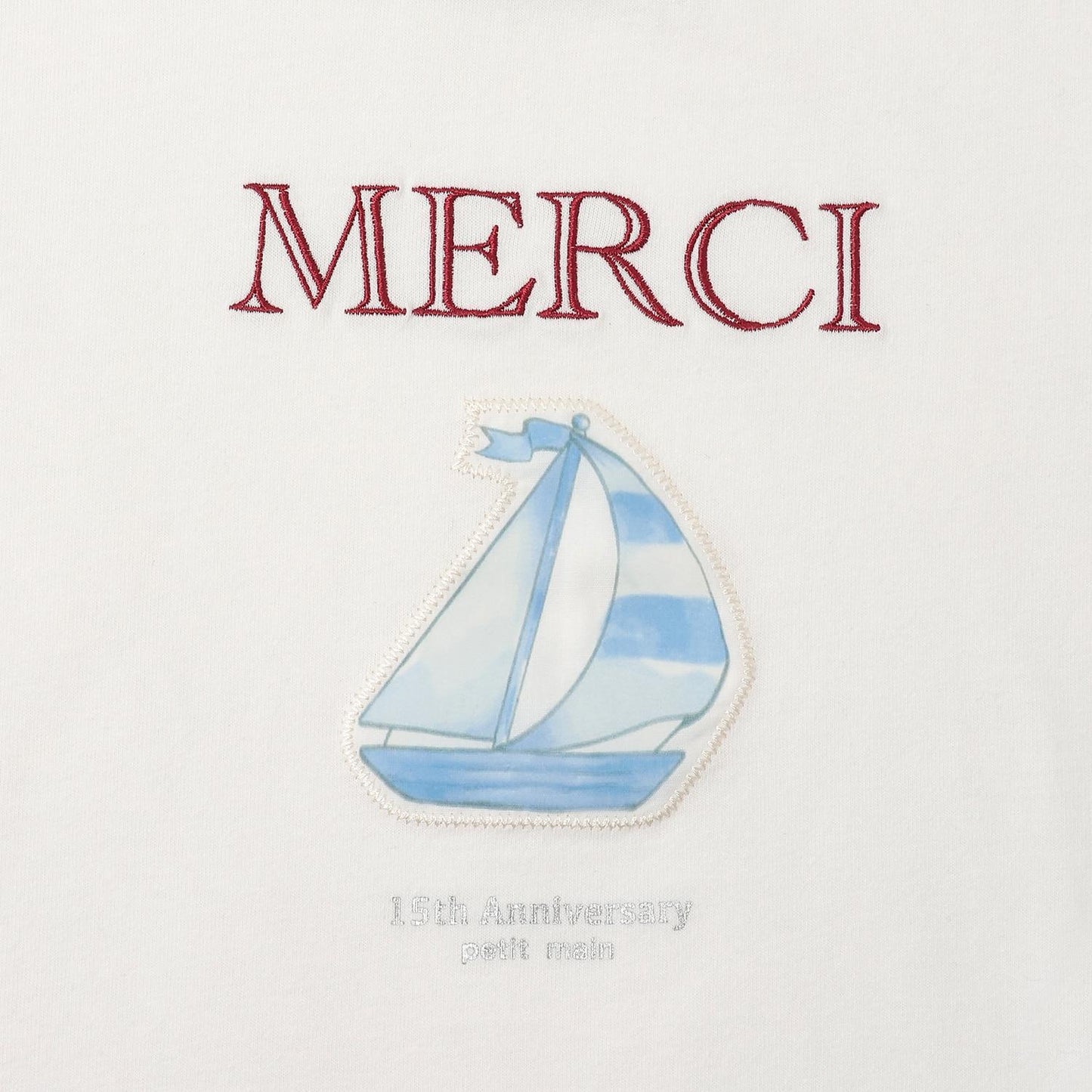 15th MERCI 袖口翻折短袖T恤