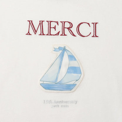 15th MERCI 袖口翻折短袖T恤